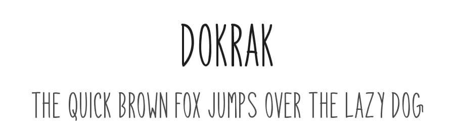 Dokrak by Md Shohail Bhuian — Script Handwritten Font