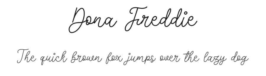 Dona Freddie by Forberas Club — Script Handwritten Font