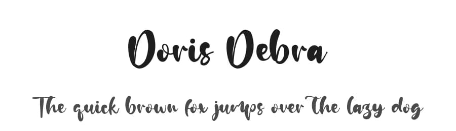 Doris Debra by Kong Font — Script Handwritten Font