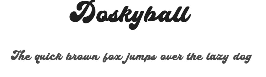 Doskyball by Tezar Tantular — Script Handwritten Font