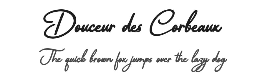 Douceur des Corbeaux by Octotype | Thomas Boucherie — Script Handwritten Font