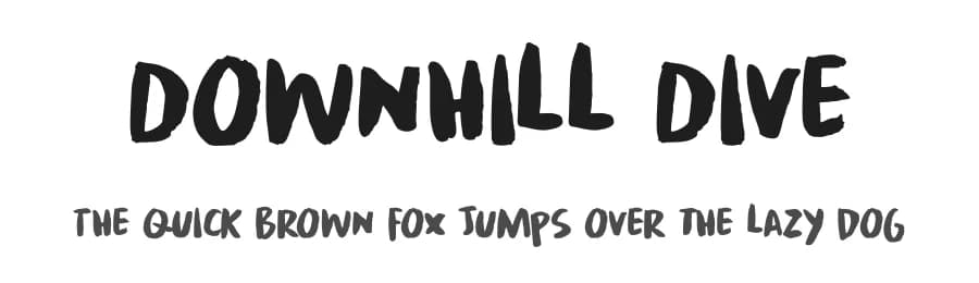Downhill Dive by Hanoded — Script Handwritten Font