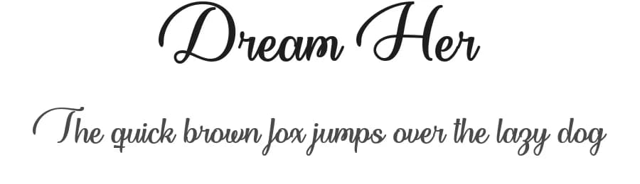 Dream Her by Misti's Fonts — Script Handwritten Font