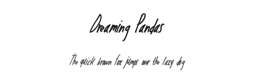 Dreaming Pandas by Xerographer Fonts — Script Handwritten Font