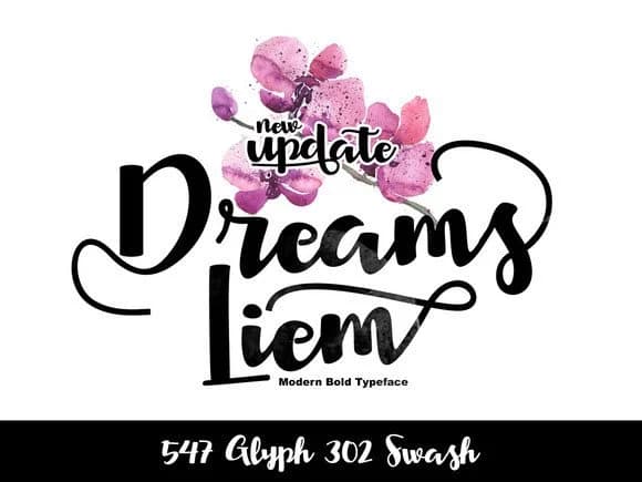 Dreams Liem Font by Ijem RockArt — Script Handwritten Font