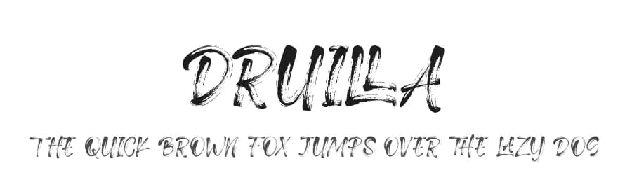 Druilla by Kong Font — Script Handwritten Font