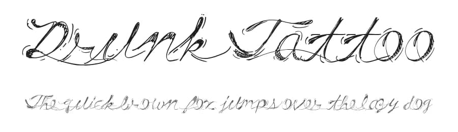 Drunk Tattoo by Xerographer Fonts — Script Handwritten Font