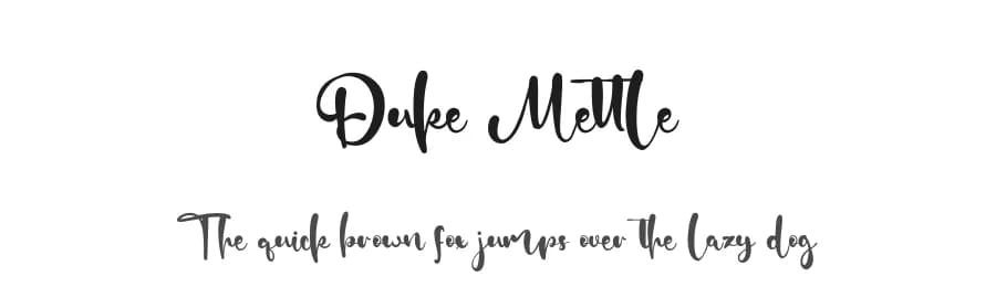 Duke Mettle by Kong Font — Script Handwritten Font