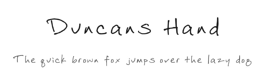Duncans Hand by Duncan Campbell — Script Handwritten Font