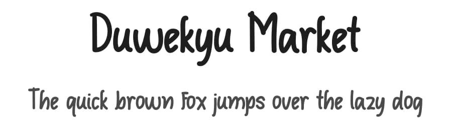 Duwekyu Market by Chamdan Chakim — Script Handwritten Font