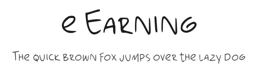 e Earning by wepfont.com — Script Handwritten Font