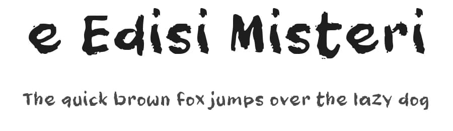 e Edisi Misteri by wepfont.com — Script Handwritten Font