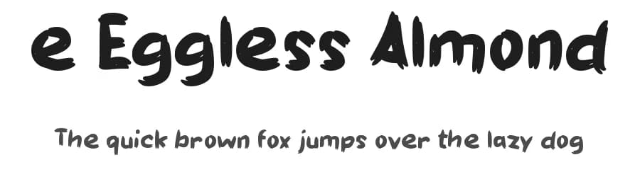 e Eggless Almond by wepfont.com — Script Handwritten Font