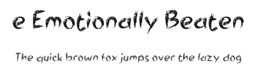 e Emotionally Beaten by wepfont.com — Script Handwritten Font