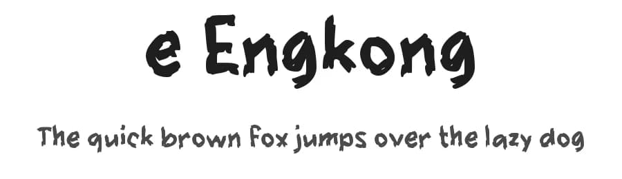 e Engkong by wepfont.com — Script Handwritten Font