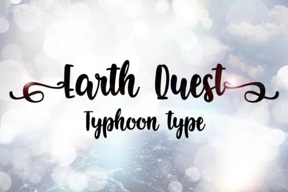 Earth Quest Font by Typhoon Type™ — Script Handwritten Font