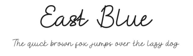 East Blue by Sixtwenty Studio — Script Handwritten Font