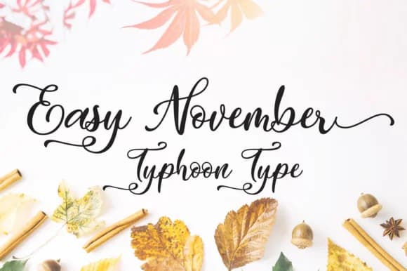Easy November Font by Typhoon Type™ — Script Handwritten Font