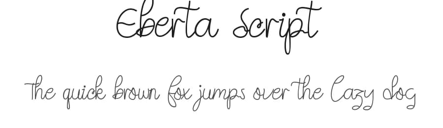Eberta Script by Edric Studio — Script Handwritten Font