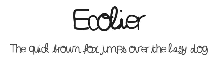Ecolier by Gaelleing — Script Handwritten Font
