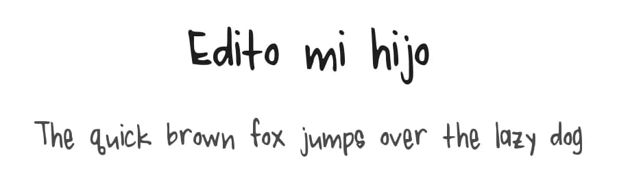 Edito mi hijo by jude 22 β Script Handwritten Font