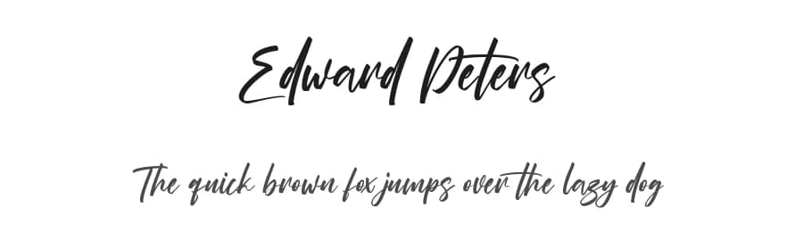 Edward Peters by Maulana Creative — Script Handwritten Font