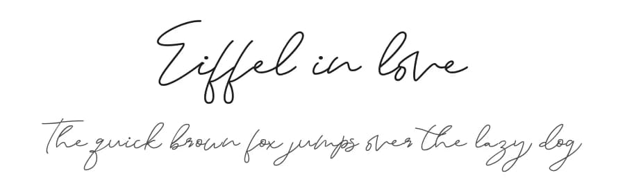 Eiffel in love by Letterara — Script Handwritten Font