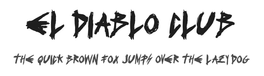 El Diablo Club by Woodcutter — Script Handwritten Font