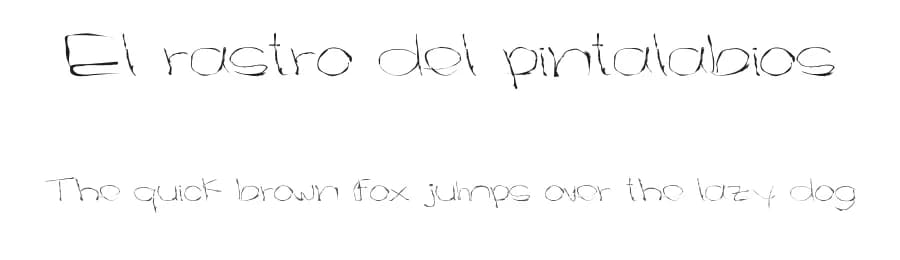 El rastro del pintalabios by Maria Villarreal — Script Handwritten Font