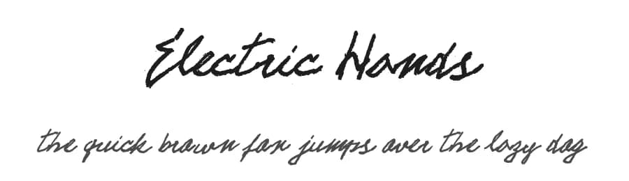 Electric Hands by Billy Argel Fonts ยฎ โ Script Handwritten Font