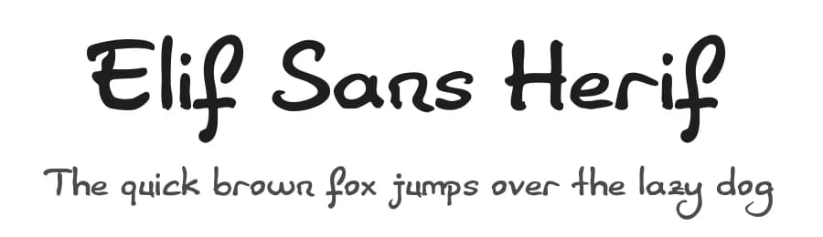 Elif Sans Herif by Ozgur Serdar — Script Handwritten Font