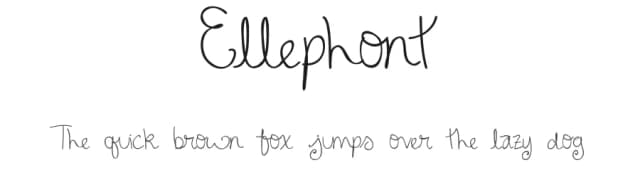 Ellephont by Scott Aneloski — Script Handwritten Font