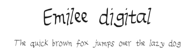 Emilee digital by Emilee Graverson — Script Handwritten Font