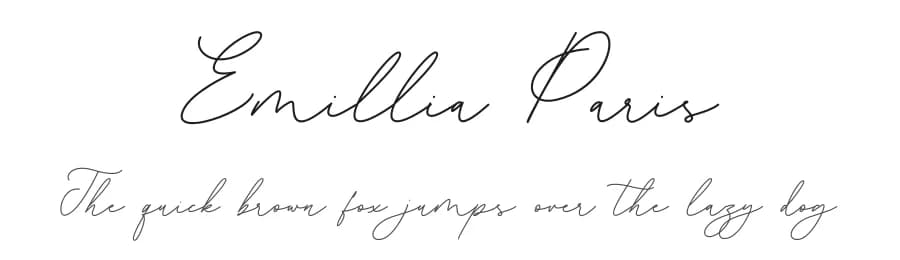 Emillia Paris by RantautypeStudio — Script Handwritten Font