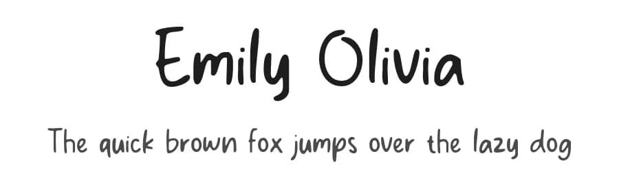 Emily Olivia by MJType — Script Handwritten Font