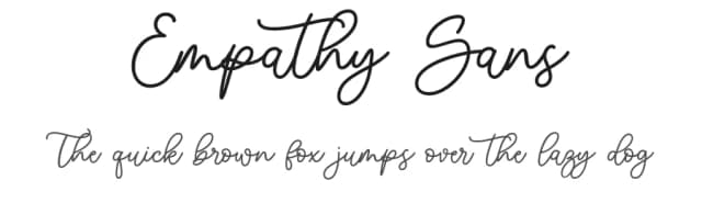 Empathy Sans by Ghuroba Studio — Script Handwritten Font