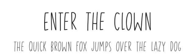 Enter The Clown by D K — Script Handwritten Font