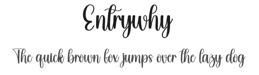 Entrywhy by Andi Moz — Script Handwritten Font