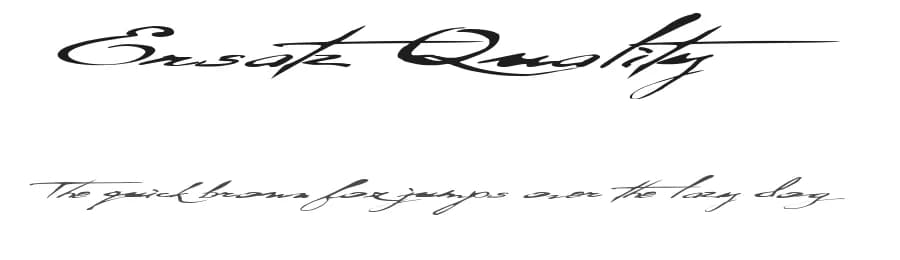 Ersatz Quality by Hanoded β Script Handwritten Font