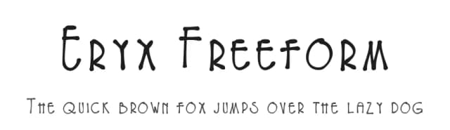 Eryx Freeform by Erik Hannink — Script Handwritten Font