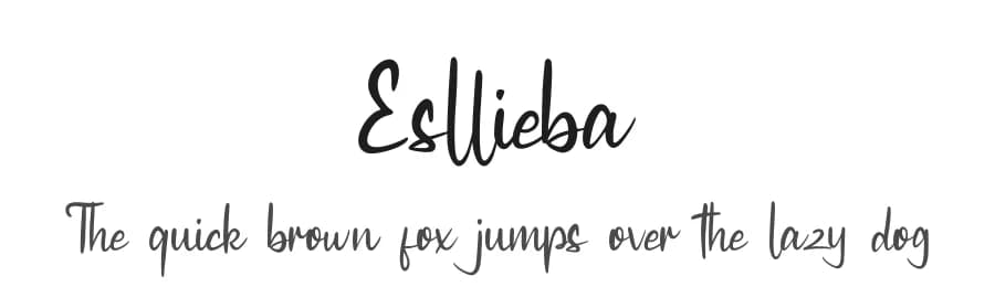 Esllieba by Riki — Script Handwritten Font