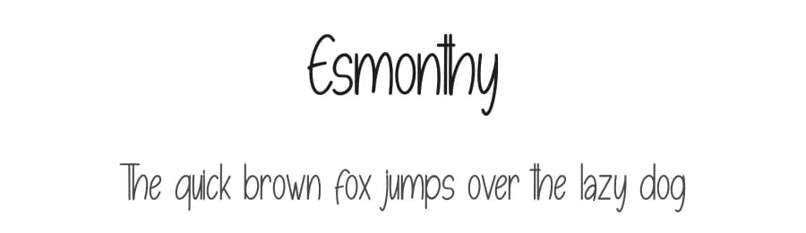 Esmonthy by Skiiller Studio — Script Handwritten Font