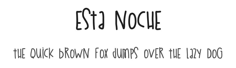 Esta Noche by Des Gomez — Script Handwritten Font