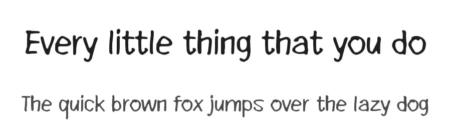 Every little thing that you do by Juha Korhonen — Script Handwritten Font