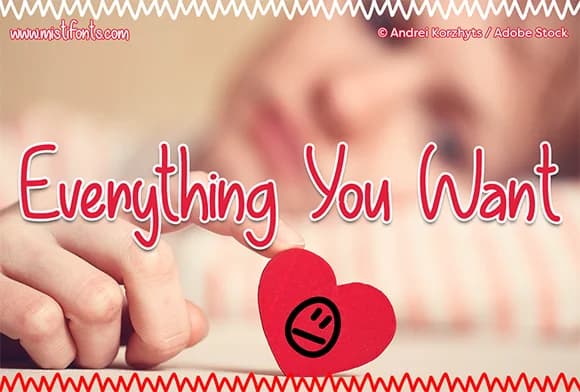 Everything You Want Font by Misti β Script Handwritten Font