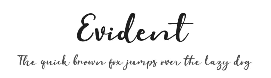 Evident by Khurasan — Script Handwritten Font