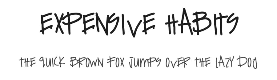 Expensive Habits by Des Gomez — Script Handwritten Font