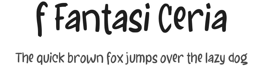 f Fantasi Ceria by wepfont.com — Script Handwritten Font