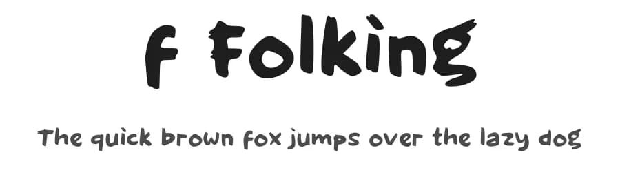 f Folking by wepfont.com — Script Handwritten Font