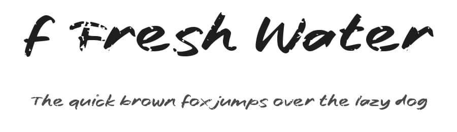 f Fresh Water by wepfont.com — Script Handwritten Font